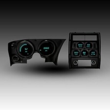 1968-1977 Corvette LED Direct Replacement Digital Cluster, Teal LEDs Made in USA picture