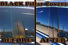 Black Pillar Posts for Saab 9-3 (Sedan/Wagon) 03-13 6pc Set Door Cover Trim Kit picture