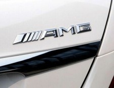 3D AMG Silver Badge Logo Back Trunk Decal Vehicle Emblem For Race Sports Car picture