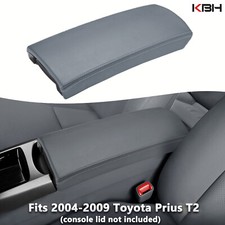Fit 2004-2009 Toyota Prius T2 Center Console Lid Armrest Leather Cover Trim Gray picture