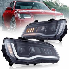 VLAND Head Lights For 2011-2023 Chrysler 300 LED Front Lamps W/Startup Animation picture