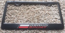 SHOW QUALITY Carbon Fiber Chevrolet Grand Sport Corvette License Plate Frame C7 picture