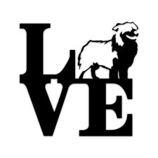 Love Australian Shepherd Vinyl Sticker Die Cut Weatherproof UV Protected picture