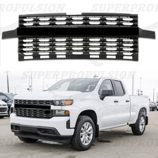 Fit For 2019-2021 Chevrolet Silverado 1500 Front Bumper Upper Grille Grill Black picture