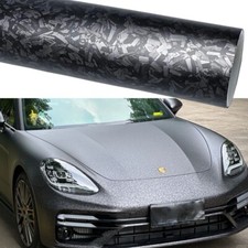 Premium Matte Flat Black Forged Carbon Fiber Vinyl Film Wrap Roll Sticker Decal picture