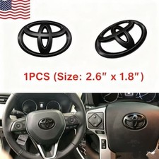 1X 3D BLACK STEERING WHEEL OVERLAY Fit COROLLA TACOMA CAMRY}HIGHLANDER TUNDRA picture