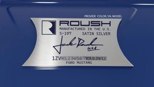 Engraved Dash Plaque Custom Fit for 05-09 Mustang Roush Interior picture