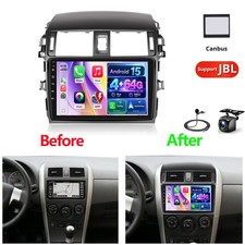 4+64GB JBL For Toyota Corolla 09-13 Car Stereo Radio GPS Android 15 Carplay Cam picture