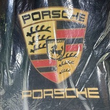 Porsche Painted Logo  4pc Floor Mat Set Black  Brand New picture