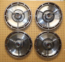 VINTAGE 1964 CHEVY CHEVELLE NOVA IMPALA SS SPINNER HUBCAPS WHEEL COVERS picture