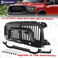 To 75th Anniversary Front Bumper Grille w/Lower Trim For 2019-2024 Ram 2500 3500 picture