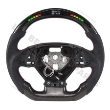Real Carbon Fiber LED Steering Wheel Black Leather/For Corvette C7 Chevrolet 16+ picture