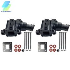 2 Dry Joint Exhaust Elbow Riser 14 Degree For Mercruiser v6 v8 Replace 864591T02 picture