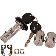 Ignition Key Switch Cylinder & 2 Door Lock Set 2 SAME KEYS MATCHED for Chevy picture