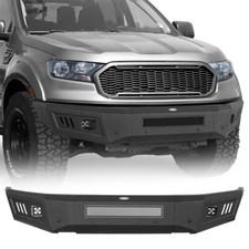 Fit Ford Ranger 2019 2020 2021 2022 2023 Black Steel Front Bumper w/Led Lights picture