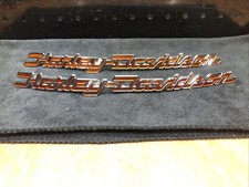 Harley Touring Street Glide Gas Tank Emblems Scorched Orange & Chrome OEM E5 picture