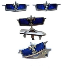 For 1977 1990 CHEVROLET CAPRICE TRUNK AND FRONT BLUE LOCK EMBLEM CHEVY FULL SET picture