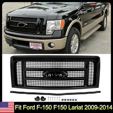 New Tuxedo Black Front Bumper Grille For 2009-2013 2014 Ford F-150 F150 Lariat picture