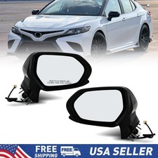 Pair of 2 Side View Mirrors 3Pin For Toyota Camry 2018-2024 Left & Right Side picture