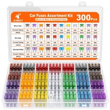 300Pcs Car Fuse Assortment Kit, 160 Mini Blade Fuses Automotive + 90... picture