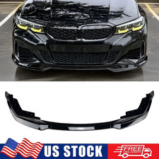 GT Style M Sport Gloss Black Front Bumper Lip 3PCS For 19-22 BMW G20 330i M340i picture