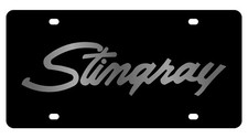 Chevrolet Stingray Black Acrylic License Plate Official Licensed picture