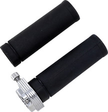 Drag Specialties Black Throttle/Grip Assembly Single Cable 1