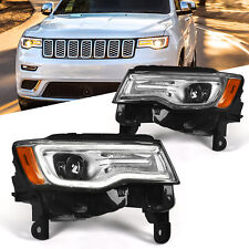 Pair For 2017-2021 Jeep Grand Cherokee Xenon HID Projector Headlights Headlamps picture