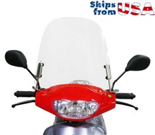 MMG Scooter Windshield Transparent Acrylic (3mm Thick) with mounting hardware picture