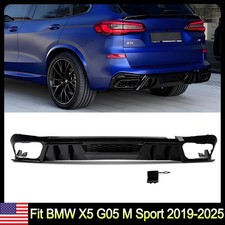 For 2019-25 BMW X5 G05 M Sport Competition Gloss Black Rear Bumper Diffuser Lip picture