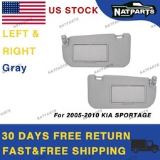 Pair Gray Sun Visor W/O Light For 05-10 Kia Sportage 85202-1F690LX 85201-1F690LX picture