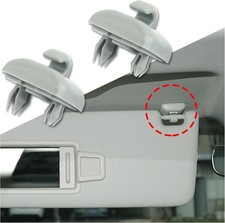 2Pcs grey Sun Visor Clips Fits For Audi A4 A5 A7 Q3 Q5 B6 B7 B8 S4 S5 8U0857562A picture