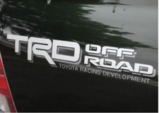 TRD OFF ROAD Decals Tundra Tacoma White Silver Vinyl Stickers Outdoor Waterproof picture