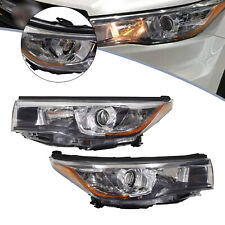 Pair Headlights Headlamps Left+Right Side for Toyota Highlander 2014 2015 2016 picture