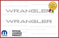 2x 1997 - 2006 Jeep WRANGLER fender logo TJ side decals stickers Silver SJ3Y2 picture
