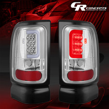 [OPEN-BOX]CHROME 3D LED BAR TAIL LIGHT LH+RH FOR 1994-2002 DODGE RAM 1500-3500 picture