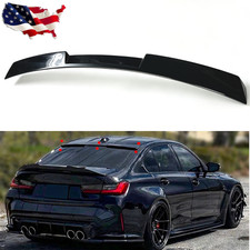 FOR 19-26 BMW G20 330i M340i G80 M3 V STYLE GLOSS BLACK REAR WINDOW ROOF SPOILER picture