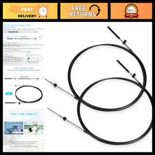 2pcs Boat Throttle Shift Cables for Mercury 600A 4000 Control Gen1 Gen2 picture