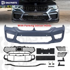 To M5 Style Front Bumper Grille Set w/Sensor Hole For 2017-2019 BMW 5 Series G30 picture
