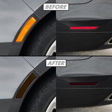FOR 13-20 Lincoln MKZ Front & Rear Side Marker SMOKE Precut Vinyl Tint Overlays picture