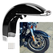 Vivid Black Front Fender Assembly Fit For Harley Electra Glide Road King 14-Up picture