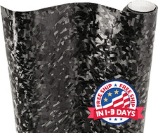Rollo de vinilo de carbono compuesto forjado (30 x 150 cm, negro) picture