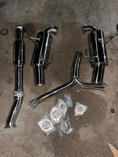 (4PC) 08-14 SUBARU IMPREZA WRX STI SEDAN STAINLESS CATBACK DUAL EXHAUST picture