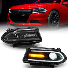 2P For Dodge Charger 2015-2022 Halogen LED DRL Headlights Headlamps Left & Right picture