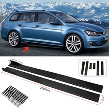Glossy Black Side Skirt Extension Lip Rocker For 14-20 Volkswagen Golf GTI MK7 picture