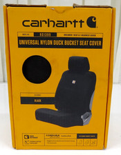 Carhartt Universal Nylon Duck Bucket Seat & Headrest Cover RS1399 Black picture