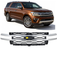 2022-2024 Ford Expedition Front Bumper Grille Satin Chrome, Used picture