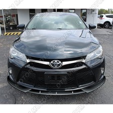 For 2015-2017 Toyota Camry STP-Style Painted Black Front Bumper Body Spoiler Lip picture