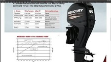 Mercury Marine 60hp Command Thrust Four Stroke Outboard Engine ELPT picture