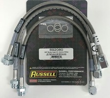 Russell 692080 Stainless Steele Brake Hose Kit Firebird Camaro Chevelle GTO Nova picture